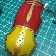 Titan Thigh Guard Armor Plate, completed